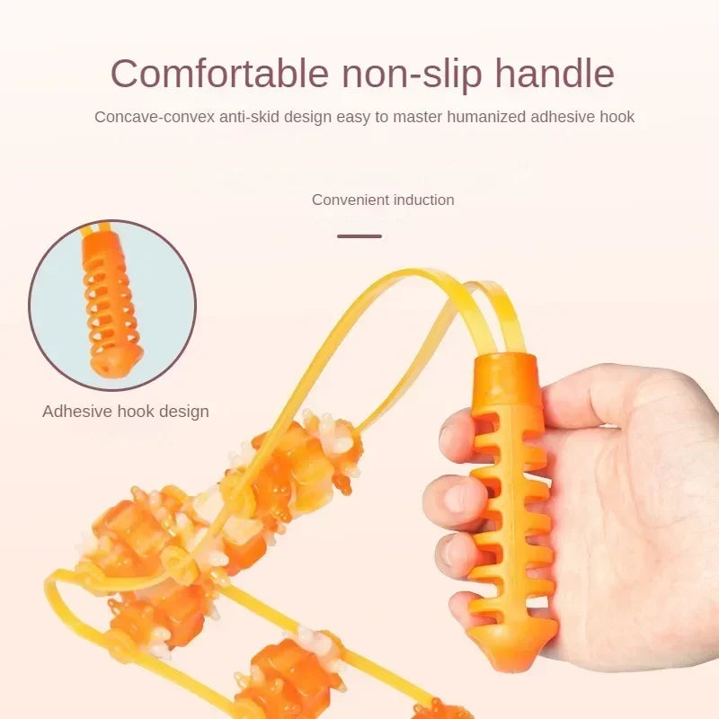 Improve circulation and relieve muscle tension with our Hand-held Roller Muscle Massager. With its ergonomic design and multiple massage nodes, this tool targets trigger points and provides deep tissue massage.