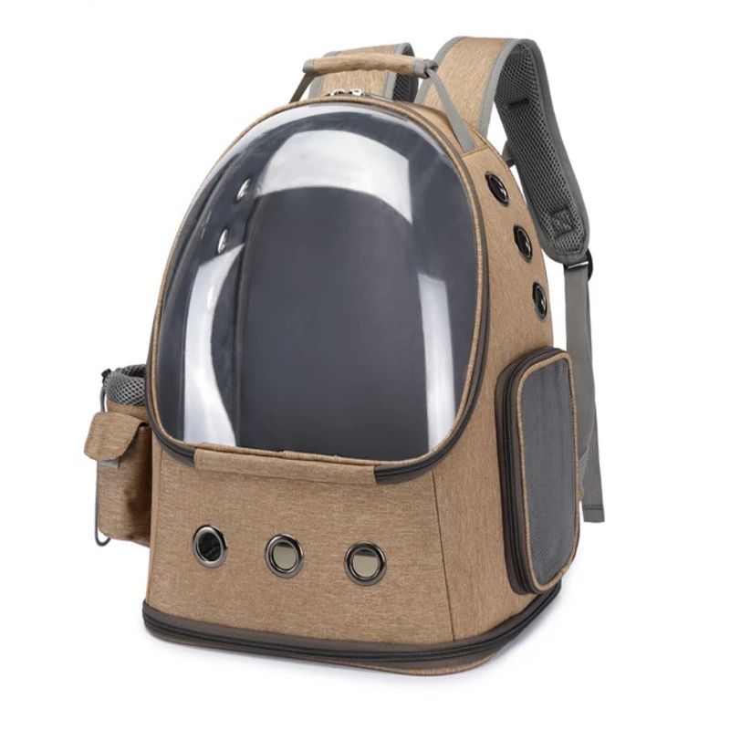 Make your pet's space travel journey a breeze with this innovative, transparent and breathable pet carrier. Perfect for keeping your furry friend safe and secure during takeoff, landing, and every tour along the way! Enjoy a hassle-free journey with your four-legged friend.
