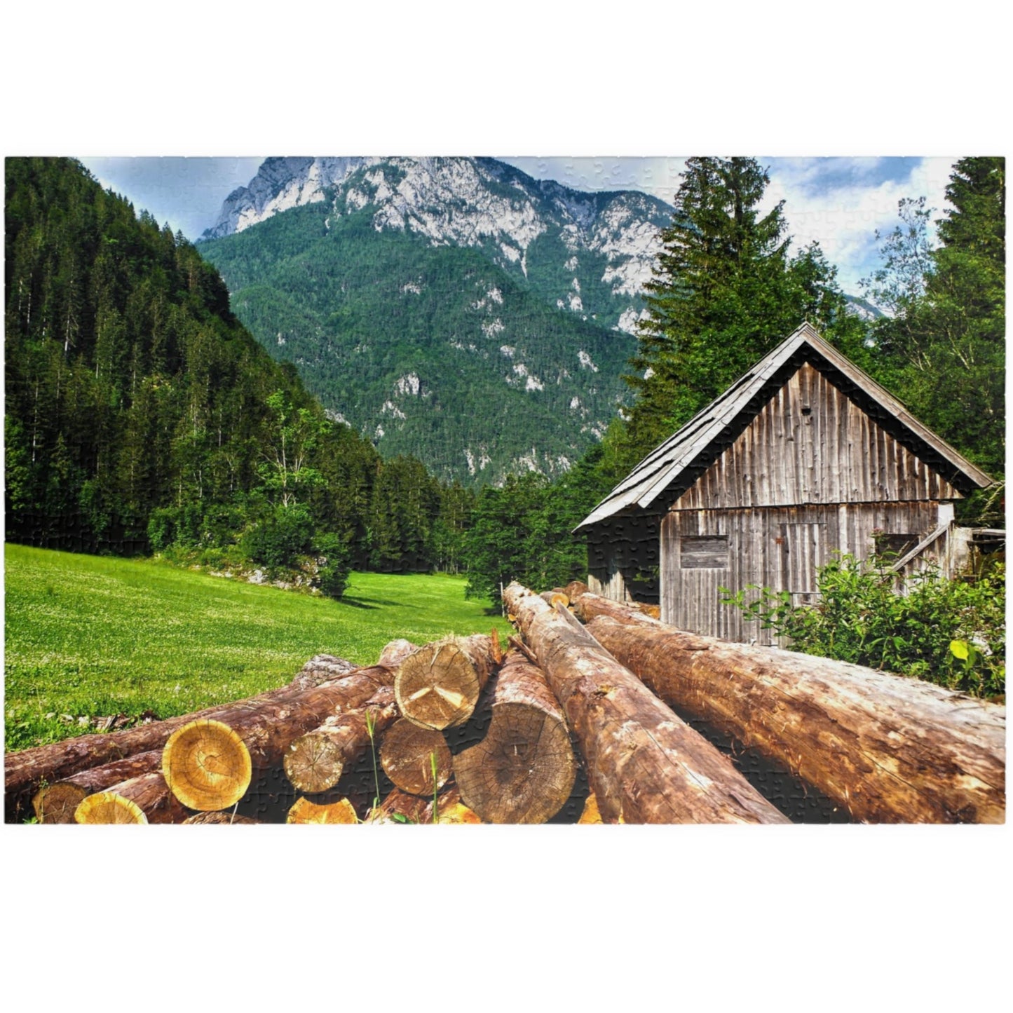 Experience the joys of the great outdoors with our Wood Cabin Mountains Puzzle. With 110-1014 pieces, this puzzle features a cozy wood cabin set against a stunning mountain backdrop. Made from high-quality materials, this puzzle is a perfect addition to any puzzle enthusiast's collection.