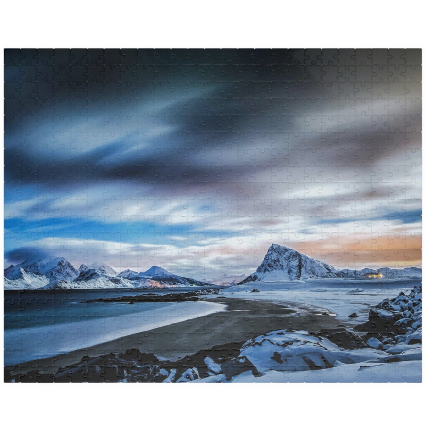 Indulge in the ultimate luxury with our Frozen Mountain Lake Puzzle. With 110 to 1014 pieces, this puzzle features a breathtaking mountain lake scene that will transport you to a serene world of nature. Perfect for challenging your mind and creating a stunning piece of art.