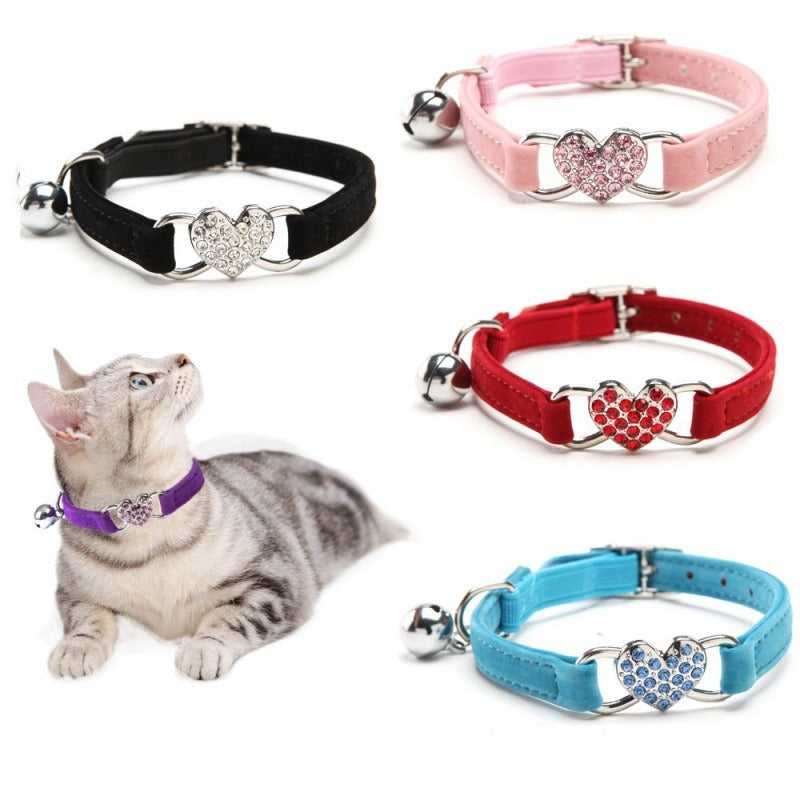 Elevate your furry friend's style with our Medium Crystal Heart Pet Collar with Bell! The sparkling crystal heart adds a touch of elegance while the bell ensures their safety. Give your pet the best of both worlds - fashion and functionality.
