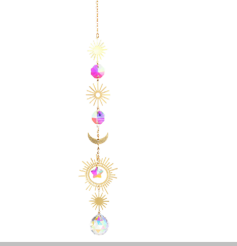 Add a touch of positivity and joy to your home with our Golden Crystal Mood Enhancing Sun Catchers. These stunning sun catchers are designed to enhance your mood and uplift your spirit, making them the perfect addition to any room. Let the golden crystals refract light and positive vibes into your space.