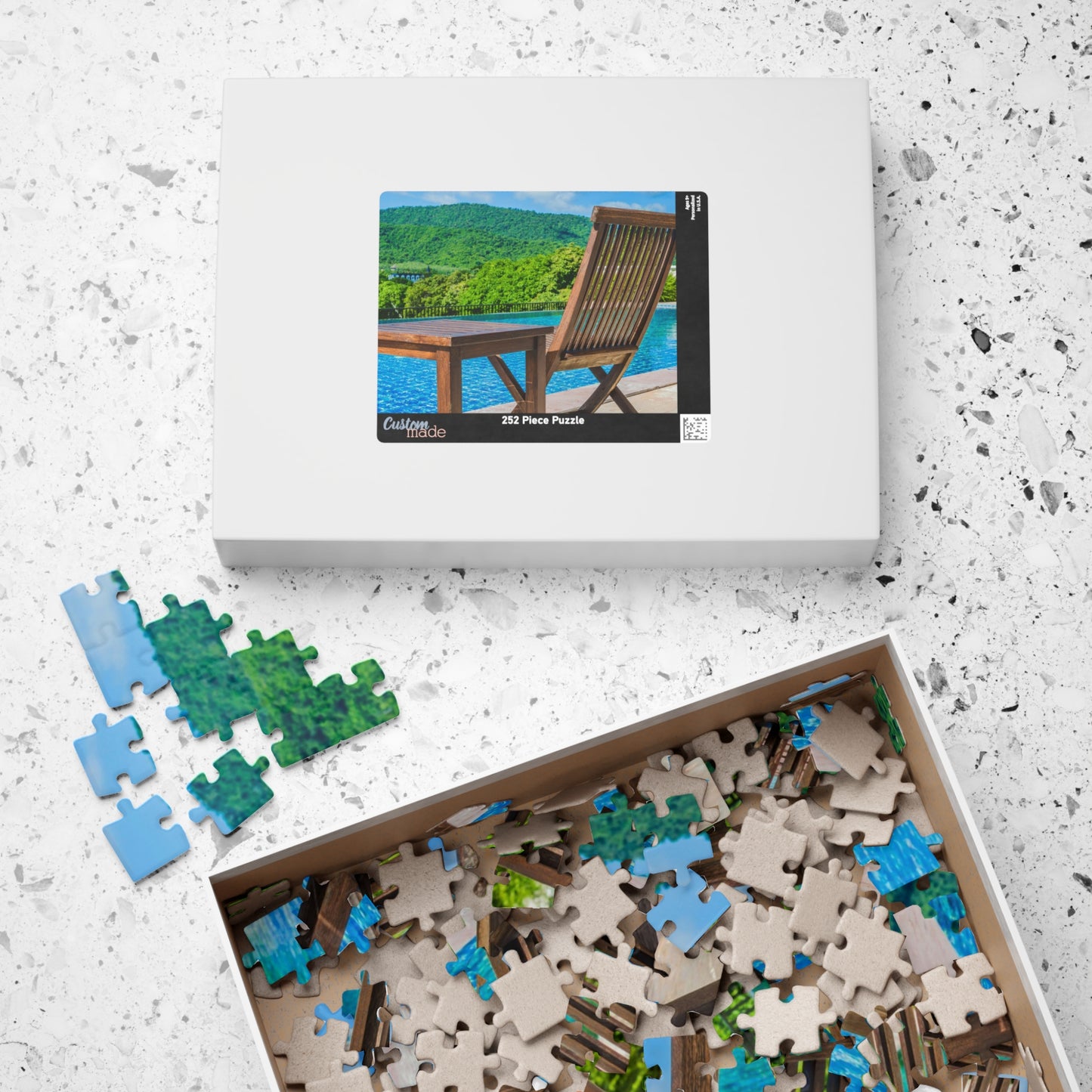 Sit back, relax, and puzzle your day away with our Sitting Around The Pool Puzzle. With 110 to 1014 pieces, this puzzle will keep you entertained for hours. Perfect for a lazy day by the pool or a fun night in, this puzzle is a must-have for any puzzle-lover!