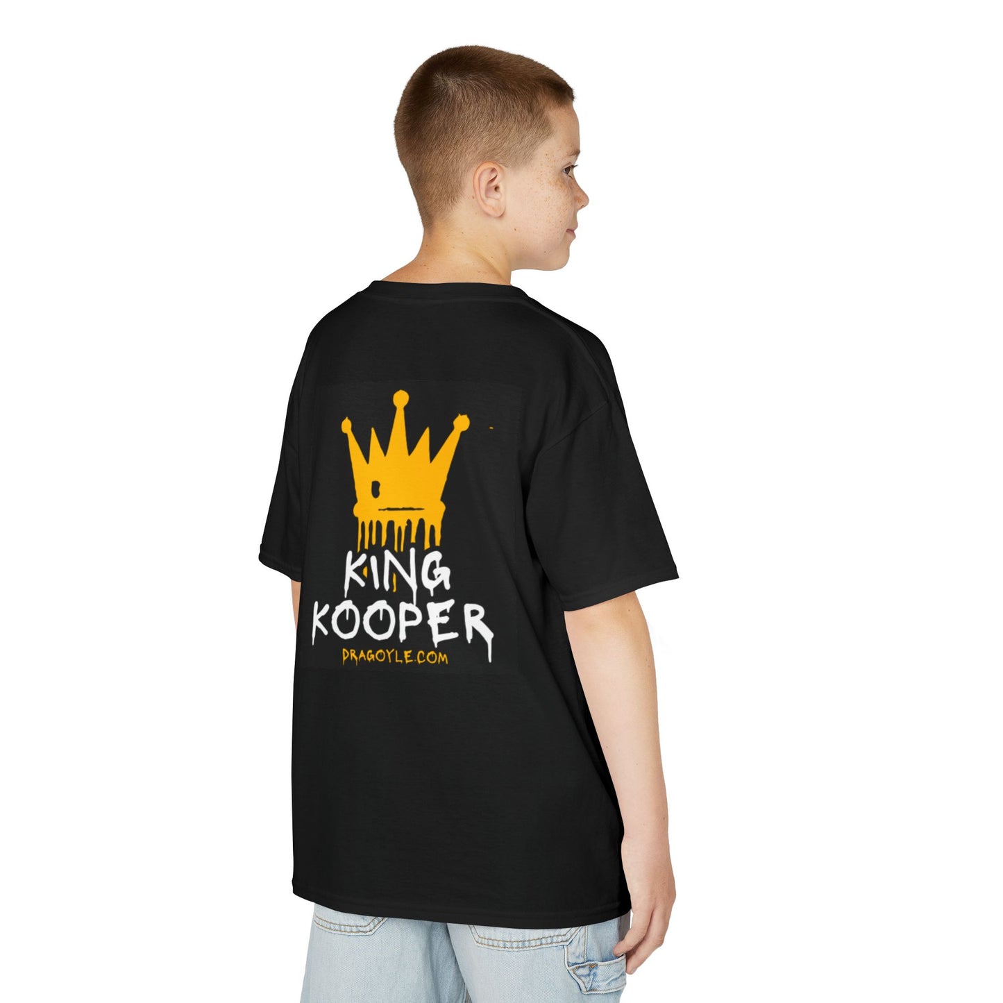 Kids Black Heavy Cotton™ Tee - King Kooper