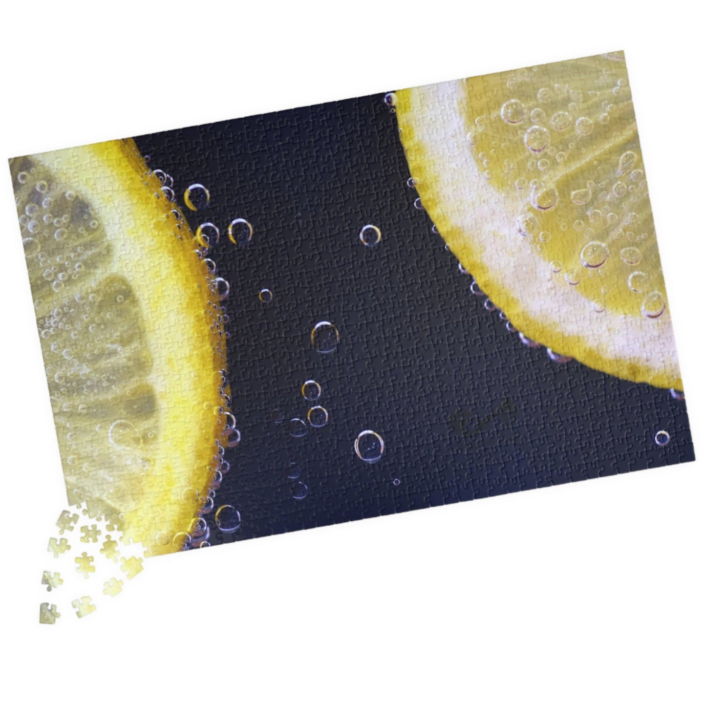 Indulge in a burst of citrus with our Bubbly Lemon Slices Puzzle! With 110 to 1014 pieces, this puzzle will challenge your mind and relax your soul. Perfect for puzzle lovers, the vibrant lemon slices will brighten up any room. Bring home a slice of joy today!