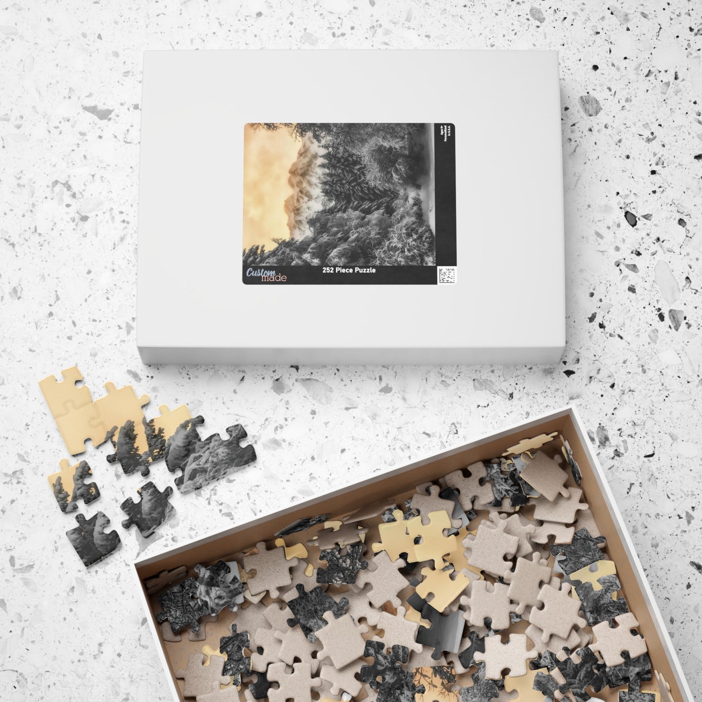 Escape into a magical winter wonderland with our Mystical Winter Mountains Puzzle. With 110 to 1014 pieces to assemble, this puzzle will offer hours of meditative relaxation and a sense of accomplishment once completed. Perfect for puzzle enthusiasts and those in need of a calming activity.