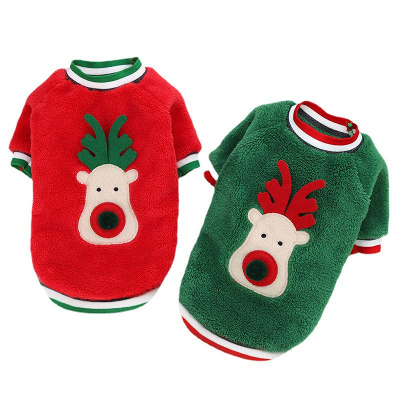 Stay warm and stylish this holiday season with this cozy Comfy Fleece Christmas Pet Sweater! Made with a fleece material, it's sure to keep your pet nice and toasty as they trot through the winter wonderland. Deck your furry friend out for the festive season!