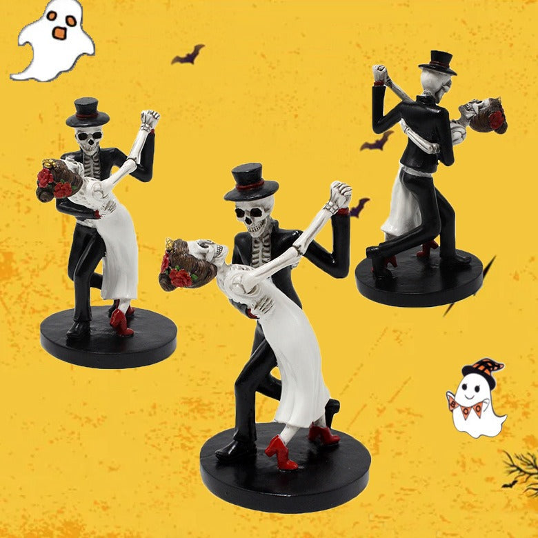 Bring a daring twist to your Halloween décor with this Resin Dancing Skeletons Decoration. Crafted with detailed resin, these lively skeletons promise to animate your space with spooky fun and eerie charm.