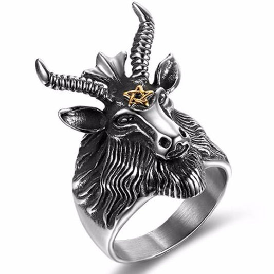 Make a bold statement with the Halloween Gothic Goat Ring, a daring accessory that blends dark mystique with edgy style. Crafted to captivate, this ring channels gothic vibes perfect for those who embrace their rebellious side.