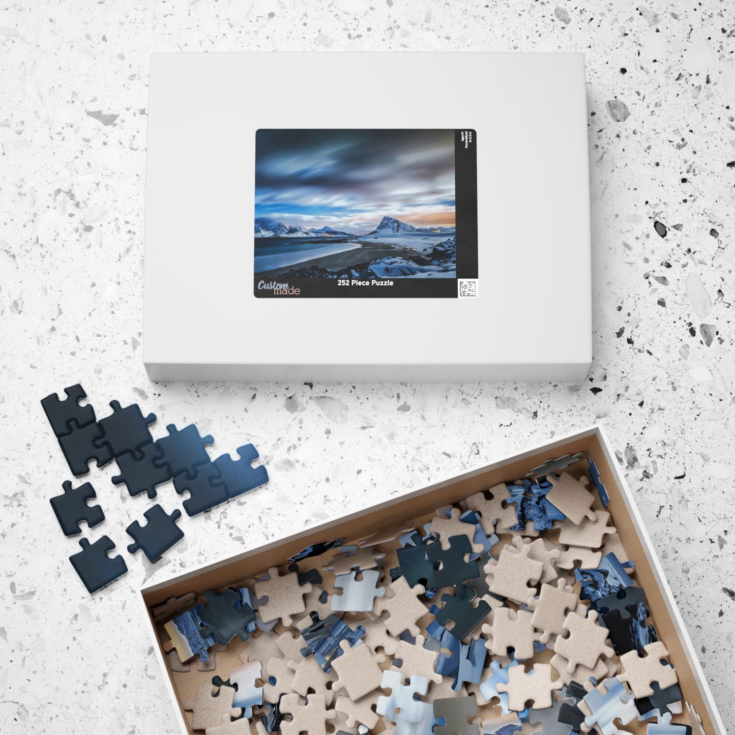 Indulge in the ultimate luxury with our Frozen Mountain Lake Puzzle. With 110 to 1014 pieces, this puzzle features a breathtaking mountain lake scene that will transport you to a serene world of nature. Perfect for challenging your mind and creating a stunning piece of art.