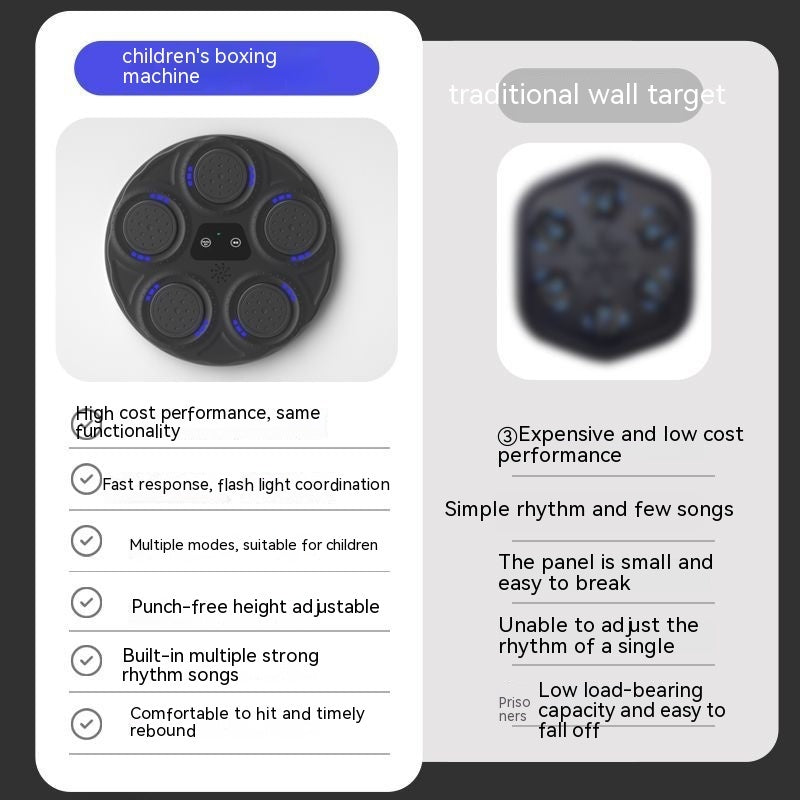 Get ready to unleash your inner athlete with the Electronic Musical Boxing Wall Target! This revolutionary product combines electronic music and boxing, making for an exhilarating and engaging workout. Improve your coordination, speed, and reflexes while jamming out to your favorite tunes.