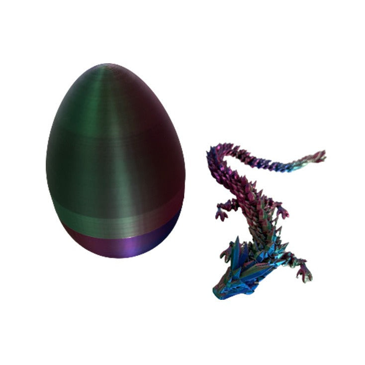 Discover the magic of this 3D Printed Moveable Dragon in Egg, a unique collectible that combines intricate design with fascinating movement. Crafted with precision, this dragon springs to life within its egg, making it a captivating display piece.