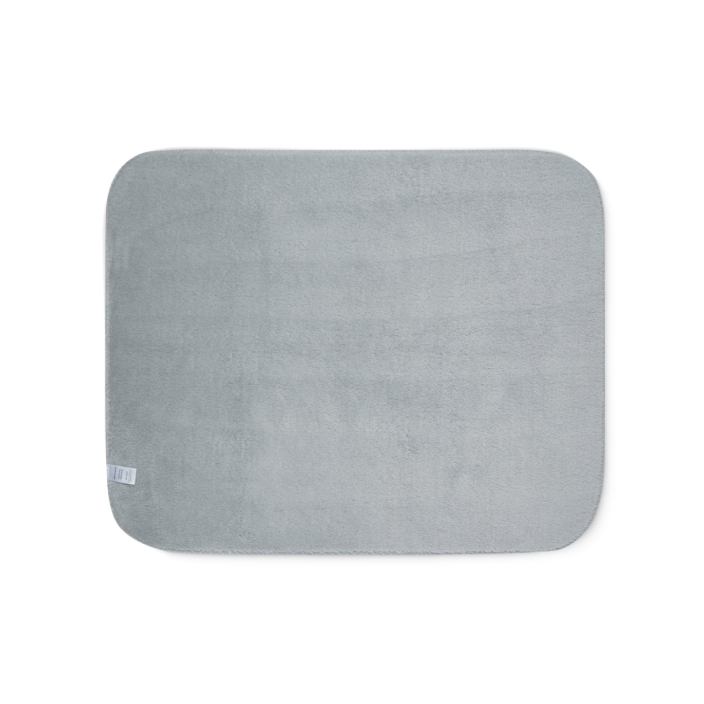 Gray rectangular mat on a white background
