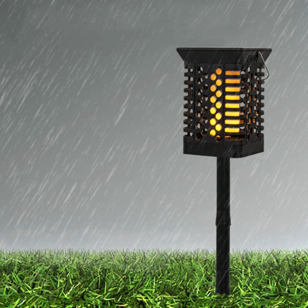 Light up your garden with this Solar Flame Garden Lamp. Powered by the sun, this lamp easily mounts on any surface and provides a warm, inviting light. Enjoy this stylish addition to your garden and make your evenings extra special.