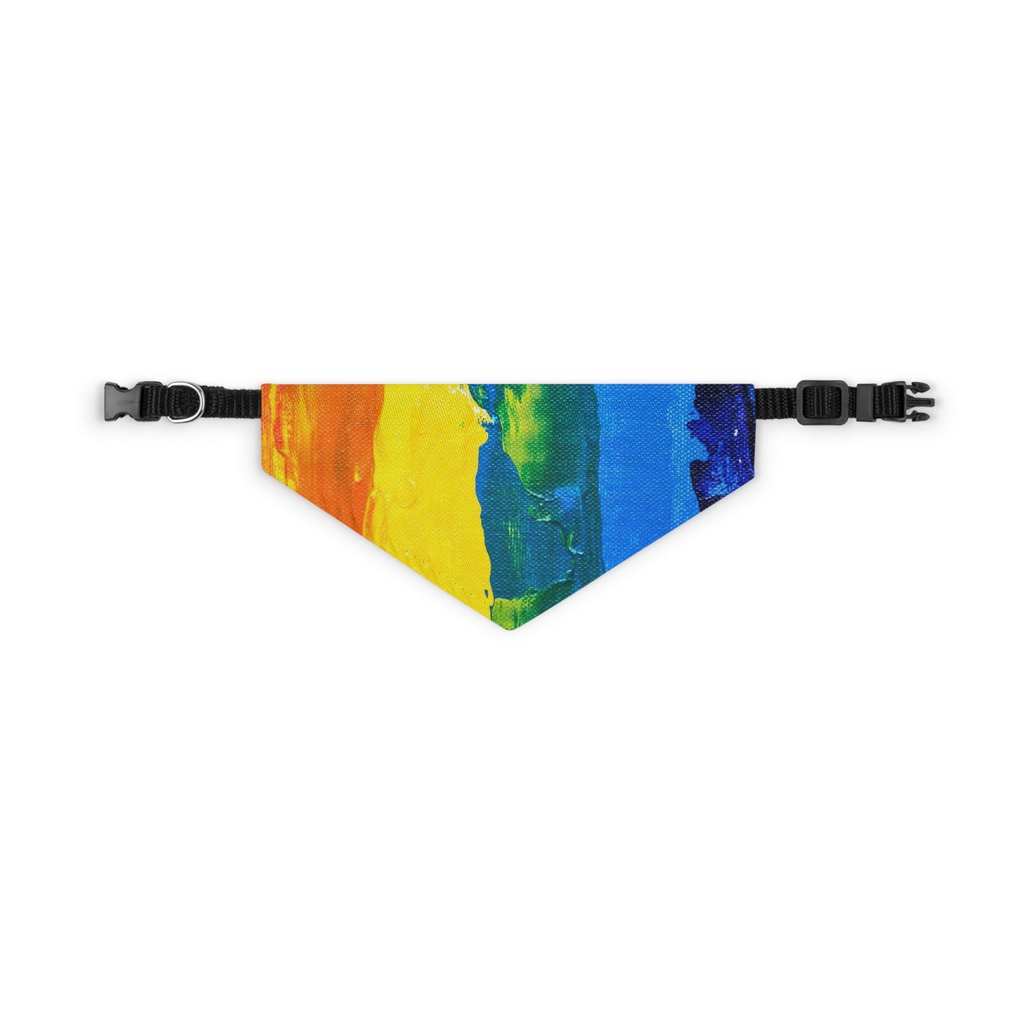 The pet bandana collar puts a fun spin on standard animal accessories. It is made of polyester duck fabric and is sublimation printable on one side. The bandana collar is available in three sizes to fit any pet.