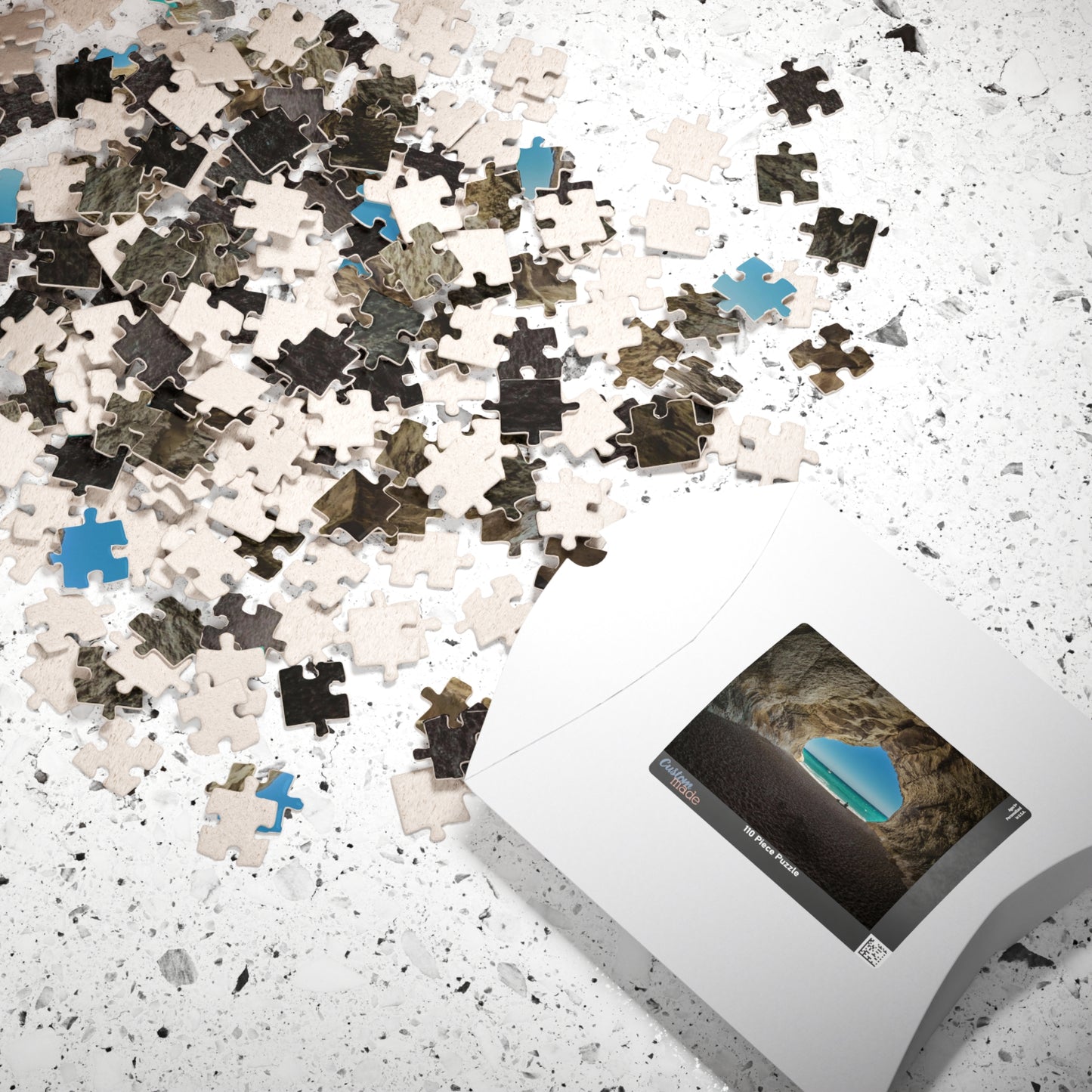 Unleash your inner adventurer with our Cave At The Beach puzzle! This quirky puzzle features 110 to 1014 pieces that will challenge and entertain you for hours. Escape to the beach and get lost in the beautiful and mysterious cave depicted in this puzzle.