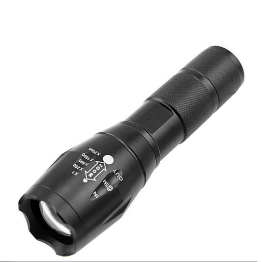 The Telescopic Zoom L2 High-Power LED Flashlight delivers exceptional brightness with its advanced LED technology, ensuring clear and focused illumination.