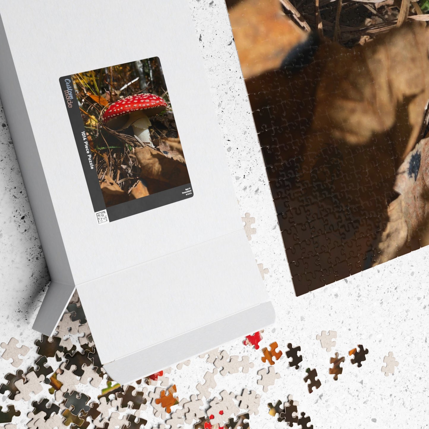 This Single Red Mushrooms Puzzle features a captivating image of vibrant mushrooms, ranging from 110 to 1014 pieces. With high-quality materials and intricate design, it offers a challenging yet satisfying puzzle-solving experience.