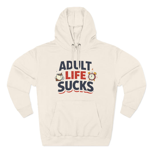 Funny "Adult Life Sucks" Pullover Hoodie