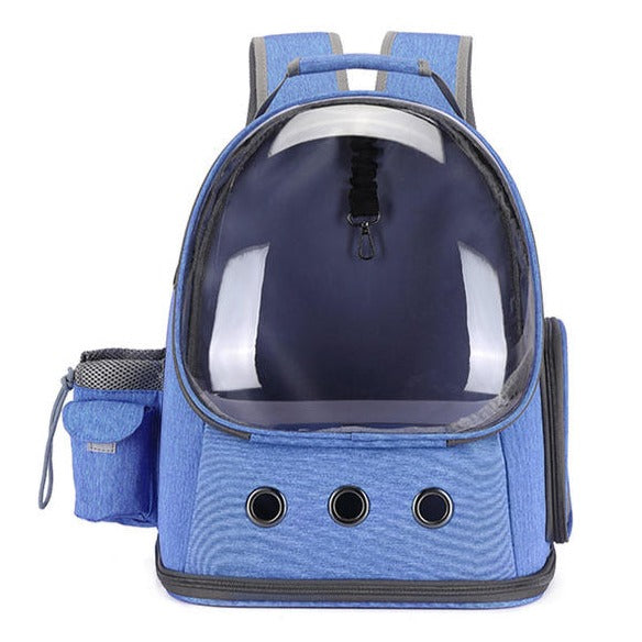 Make your pet's space travel journey a breeze with this innovative, transparent and breathable pet carrier. Perfect for keeping your furry friend safe and secure during takeoff, landing, and every tour along the way! Enjoy a hassle-free journey with your four-legged friend.