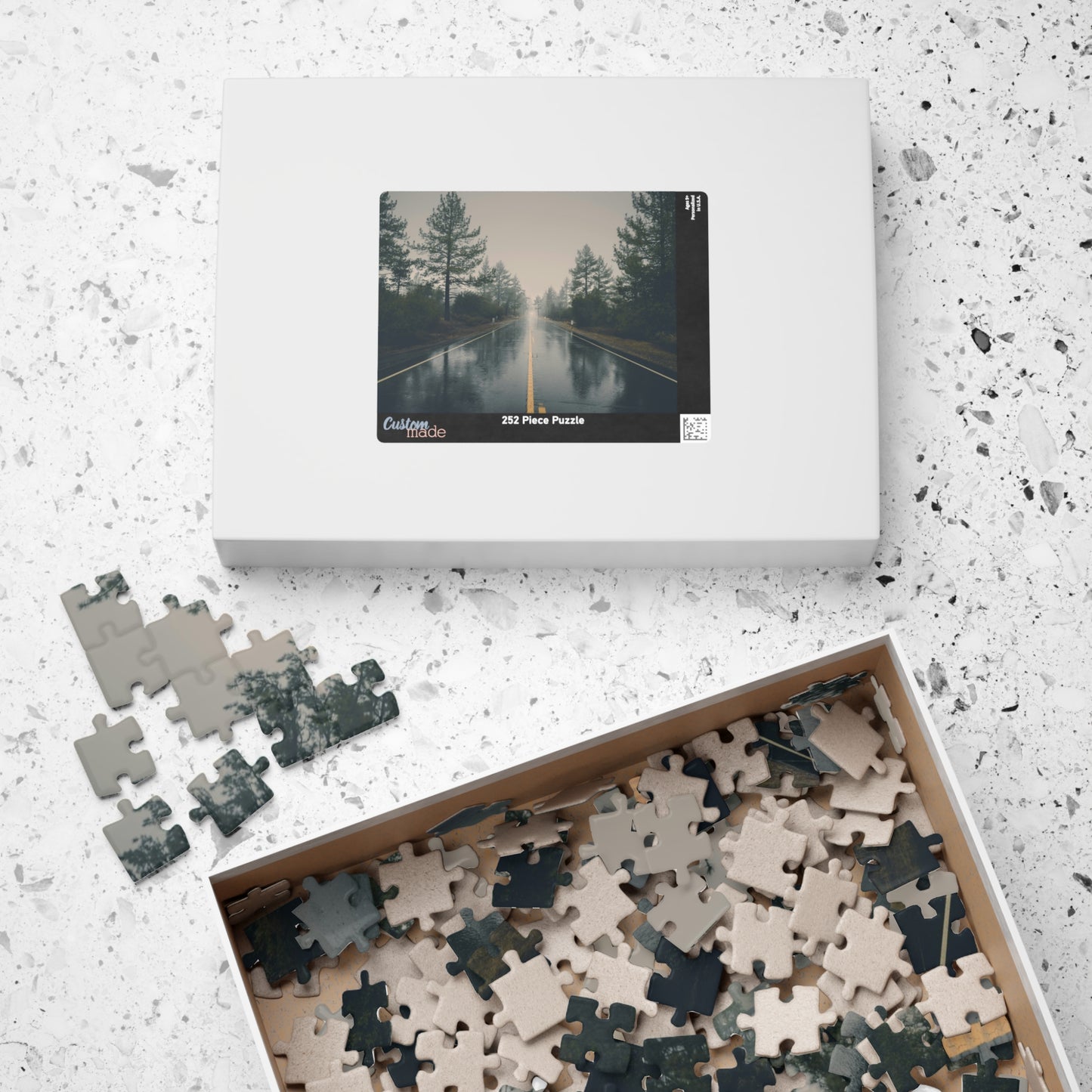 Embark on an adventurous journey with our Misty Rainy Road Trip Puzzle! With 110 to 1014 pieces, this challenging puzzle will keep you on the edge of your seat as you piece together a beautiful highway scene in the midst of a storm. Unleash your inner risk-taker and conquer this puzzle today!