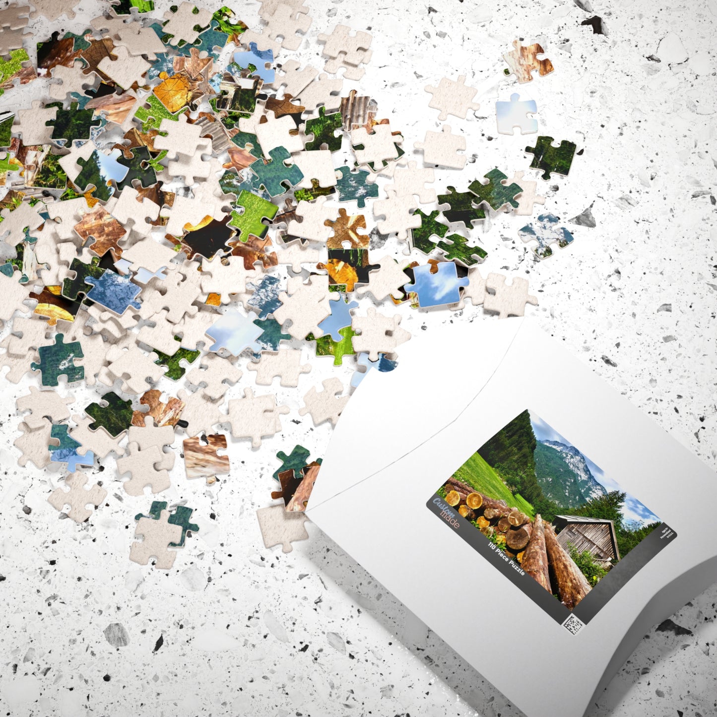 Experience the joys of the great outdoors with our Wood Cabin Mountains Puzzle. With 110-1014 pieces, this puzzle features a cozy wood cabin set against a stunning mountain backdrop. Made from high-quality materials, this puzzle is a perfect addition to any puzzle enthusiast's collection.