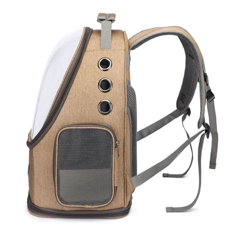 Make your pet's space travel journey a breeze with this innovative, transparent and breathable pet carrier. Perfect for keeping your furry friend safe and secure during takeoff, landing, and every tour along the way! Enjoy a hassle-free journey with your four-legged friend.