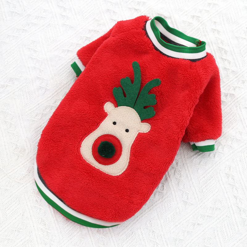 Stay warm and stylish this holiday season with this cozy Comfy Fleece Christmas Pet Sweater! Made with a fleece material, it's sure to keep your pet nice and toasty as they trot through the winter wonderland. Deck your furry friend out for the festive season!