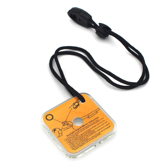 Don't get stranded in the wilderness without this must-have Long Distance SOS Signal Mirror! With long distance capabilities, you'll be able to send an SOS signal that can be seen from up to 10 miles away! Keep yourself or a loved one safe with this essential bug out bag item.