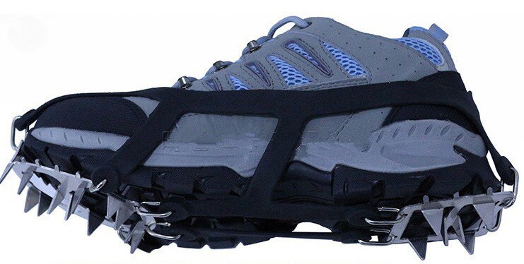 Elevate your ice climbing game with our 1 Pair 18 Teeth Non-Slip Ice Climbing Crampons. Made for M/L shoe sizes, these crampons provide superior traction and stability on icy terrain. Don't let slippery surfaces slow you down - conquer them with ease and confidence.