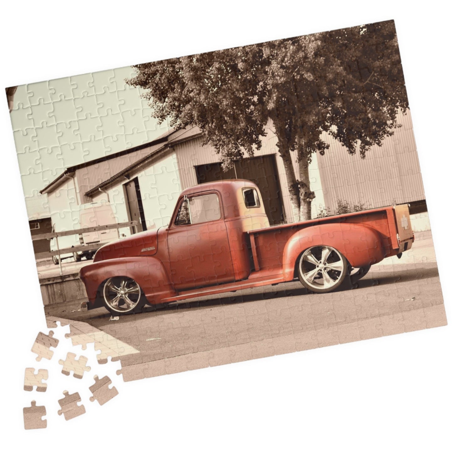 Experience nostalgia and challenge your mind with our Classic Chevrolet Truck Puzzle. With 110 to 1014 pieces, this timeless puzzle features a stunning image of a classic Chevrolet truck. Perfect for puzzle enthusiasts and car lovers alike, it makes a great addition to any puzzle collection.