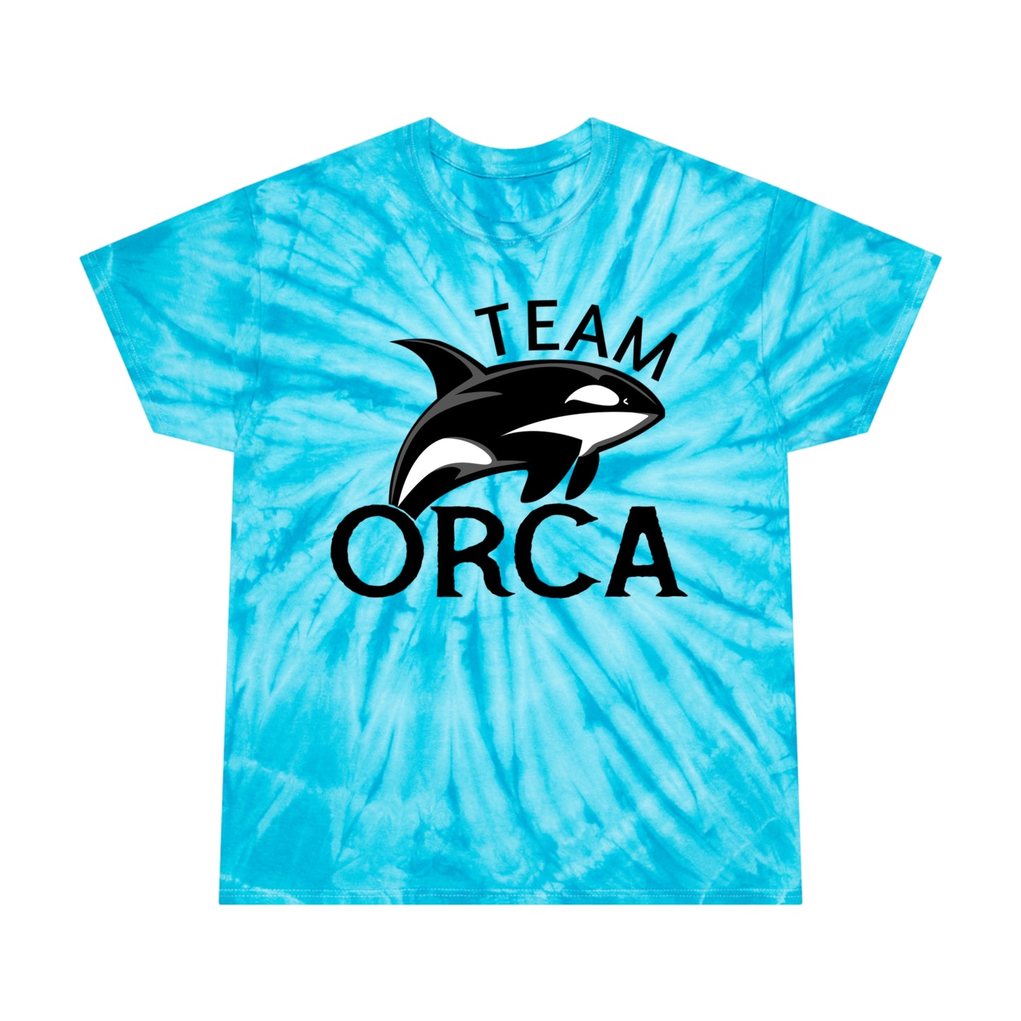 Get your groovy mojo back with this custom Team Orca tie-dye tee shirt. For stylish, laid-back appearances, this t-shirt is made with 100% pre-shrunk cotton for total softness, and features a cyclone pattern straight from the 60s.