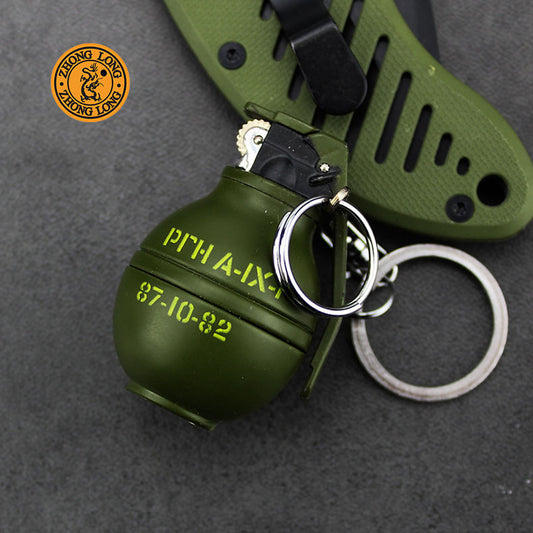 This unique Metal Grenade Grinding Wheel Open Flame Lighter is perfect for cigar aficionados and casual smokers alike. With a durable metal housing and an adjustable open flame, it's designed to provide a long-lasting, dependable light in any situation.