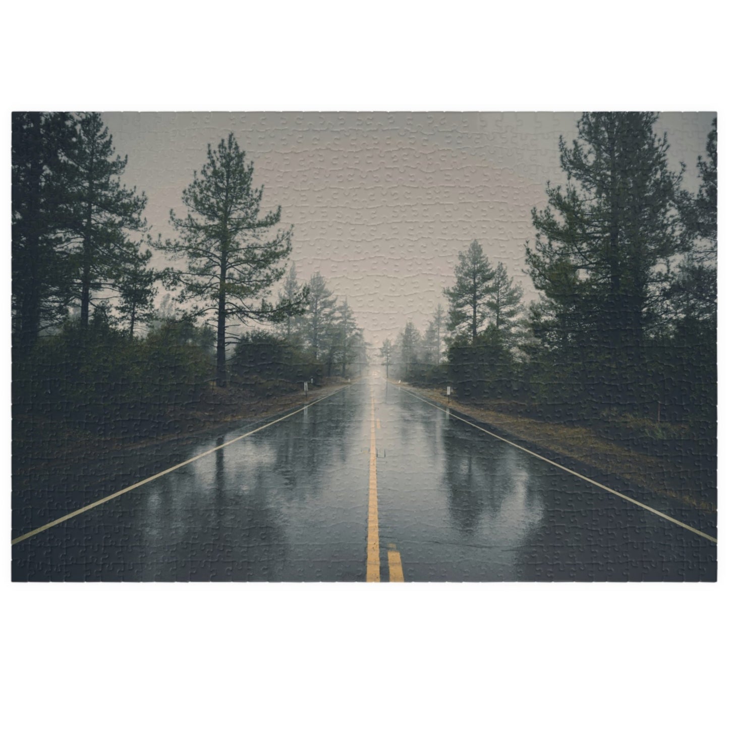 Embark on an adventurous journey with our Misty Rainy Road Trip Puzzle! With 110 to 1014 pieces, this challenging puzzle will keep you on the edge of your seat as you piece together a beautiful highway scene in the midst of a storm. Unleash your inner risk-taker and conquer this puzzle today!