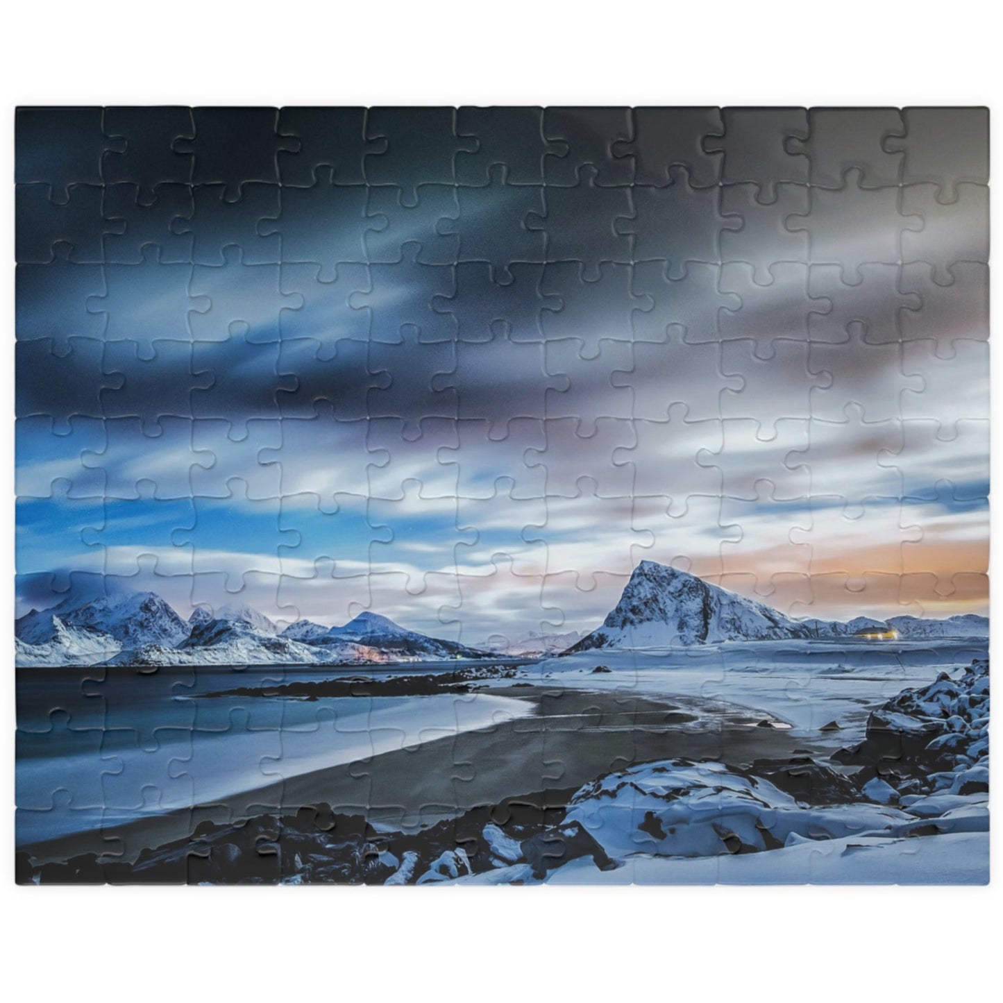 Indulge in the ultimate luxury with our Frozen Mountain Lake Puzzle. With 110 to 1014 pieces, this puzzle features a breathtaking mountain lake scene that will transport you to a serene world of nature. Perfect for challenging your mind and creating a stunning piece of art.