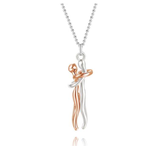 Give the gift of love this Valentine's Day with our Lovers Hugging Clavicle Necklaces! These unique necklaces represent the powerful love between two people and are the perfect token of affection for your special someone. Show your passion and devotion with this heartfelt gift.