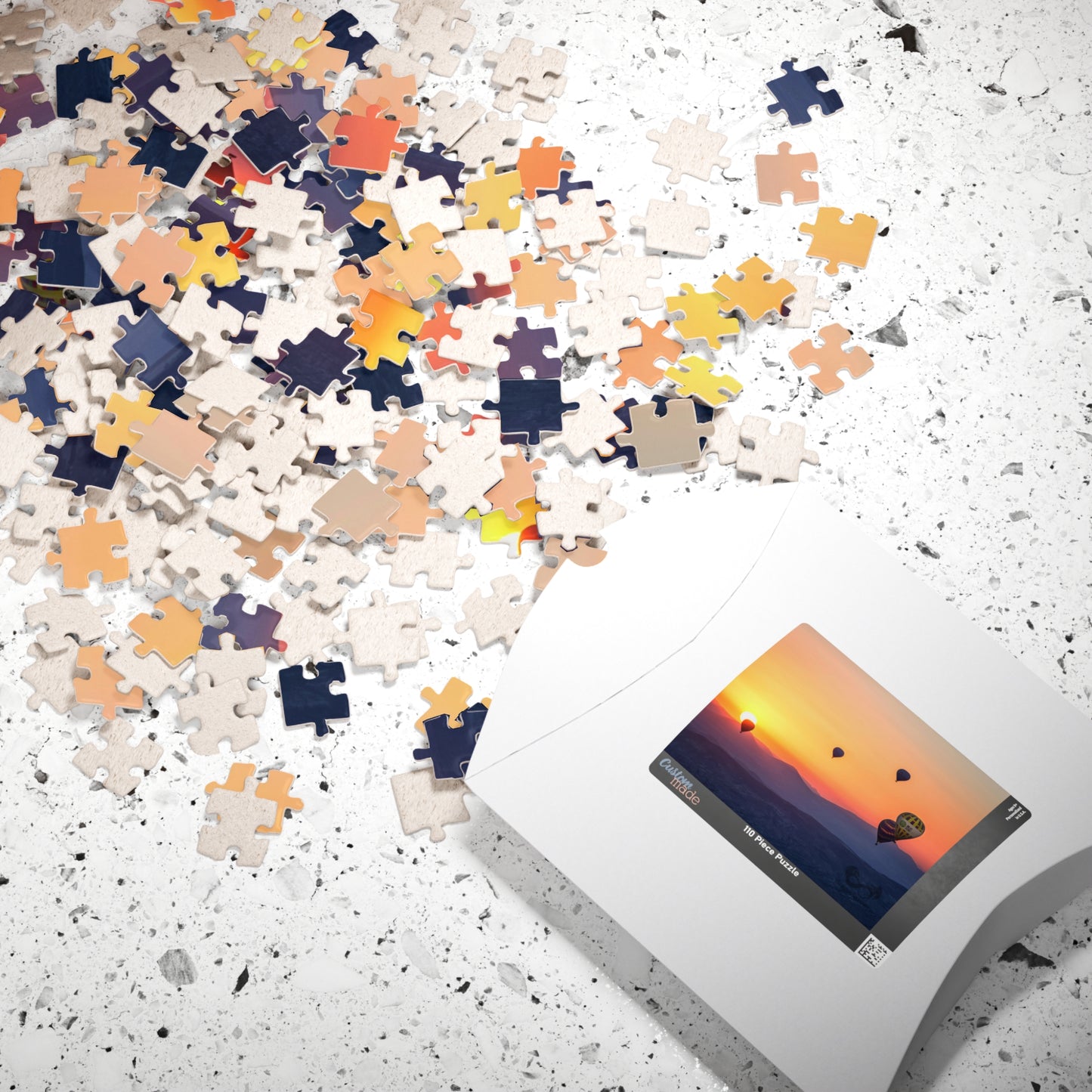 Embark on a journey through the sky with our Hot Air Balloons at Sunset Puzzle. With 110 to 1014 pieces, this puzzle will challenge your mind and soothe your soul. Take in the stunning artistry of the colorful hot air balloons against the dramatic sunset backdrop.