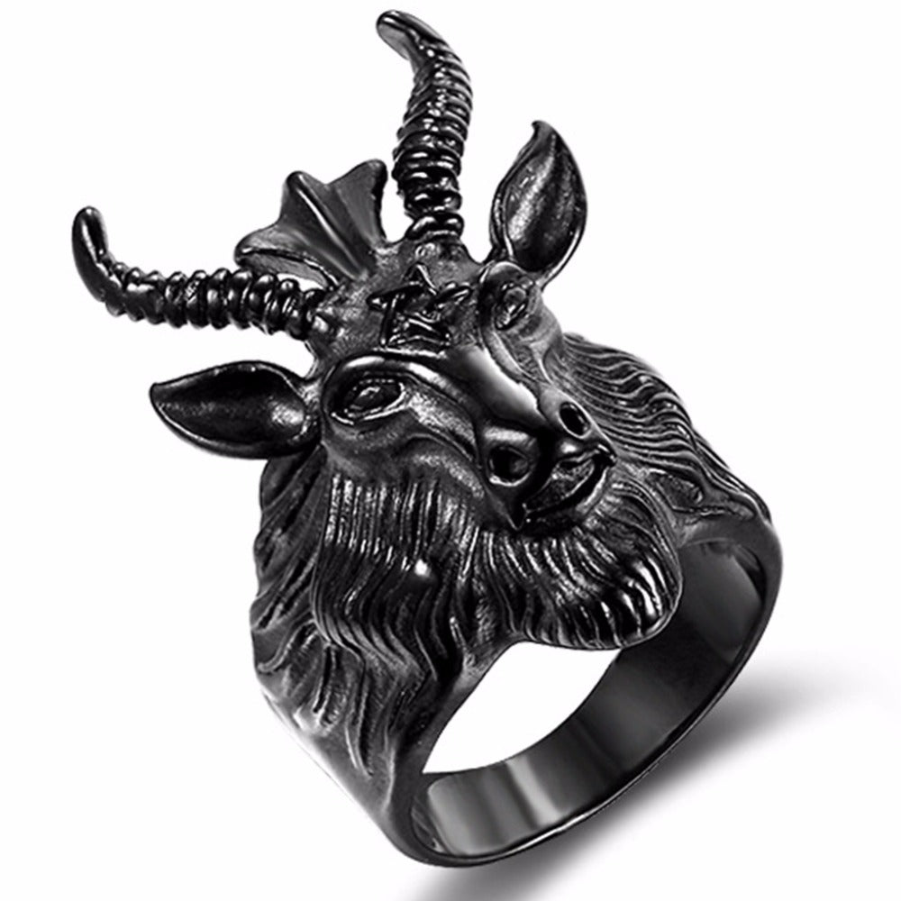 Make a bold statement with the Halloween Gothic Goat Ring, a daring accessory that blends dark mystique with edgy style. Crafted to captivate, this ring channels gothic vibes perfect for those who embrace their rebellious side.