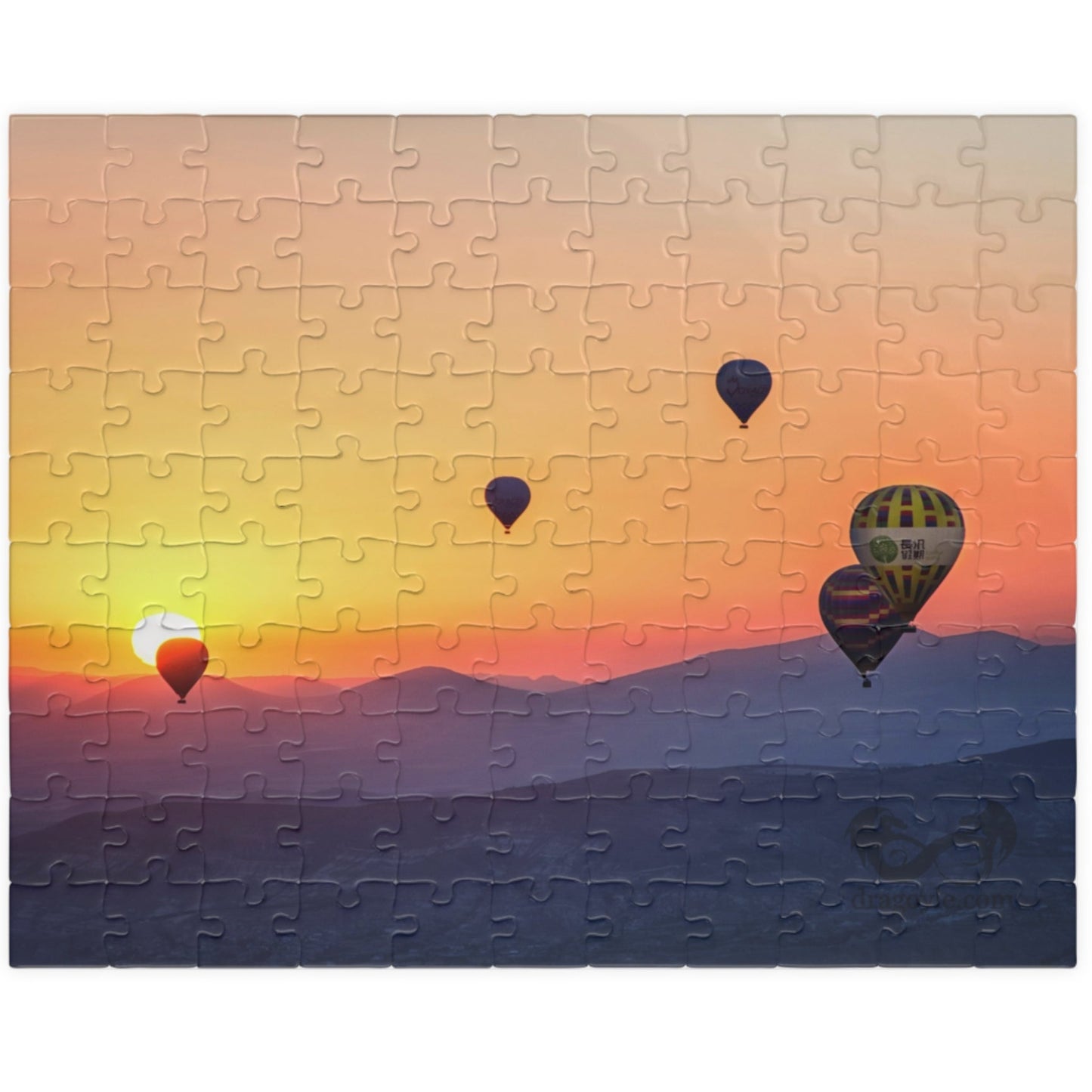 Embark on a journey through the sky with our Hot Air Balloons at Sunset Puzzle. With 110 to 1014 pieces, this puzzle will challenge your mind and soothe your soul. Take in the stunning artistry of the colorful hot air balloons against the dramatic sunset backdrop.