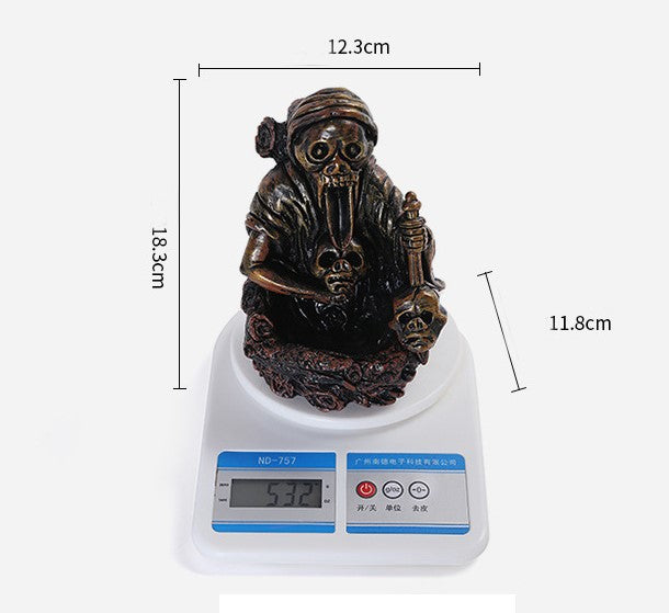 Nordic Skull Ghost Halloween Resin Backflow Agarwood Incense Burner