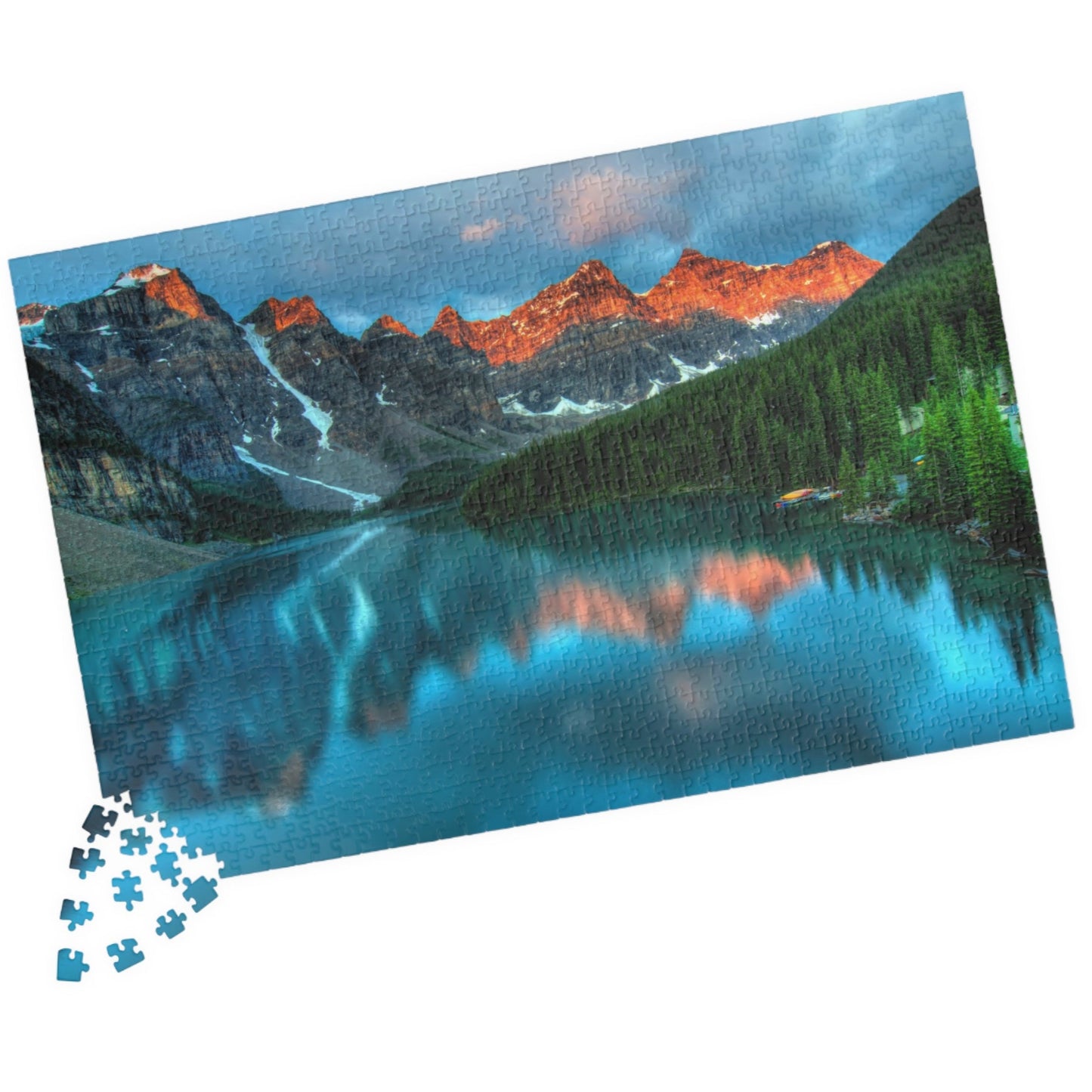 Discover the breathtaking beauty of nature with our Majestic Mountain Reflection Lake Puzzle. Create a stunning masterpiece with 110 to 1014 pieces, capturing the majestic mountains and peaceful reflection of the lake. A perfect blend of art and entertainment, this puzzle is sure to provide hours of relaxation and satisfaction.