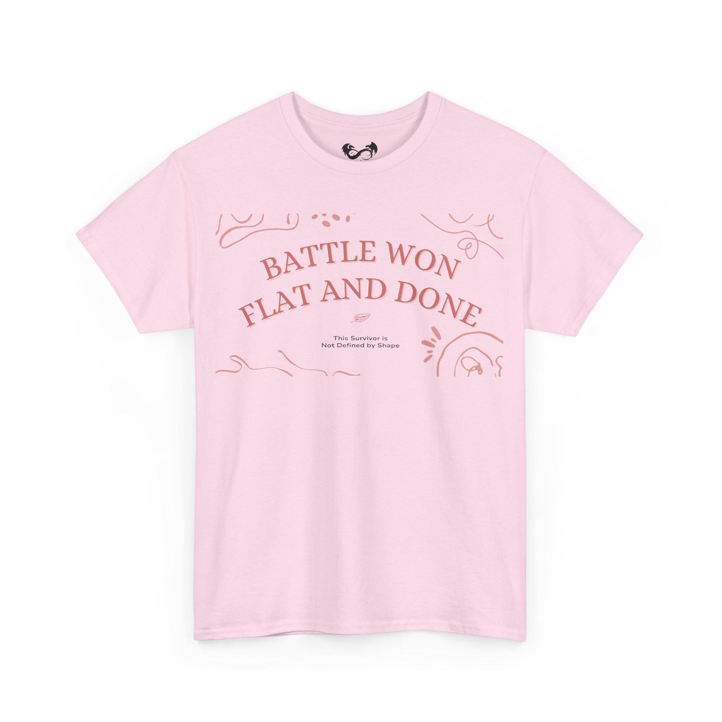 The Battle Won, Flat and Done Heavy Cotton Tee is the ultimate combination of style and comfort. Made with high-quality heavy cotton, this tee is durable and soft to the touch. Perfect for everyday wear or a night out, you'll always feel confident and ready to take on the day in this stylish tee.