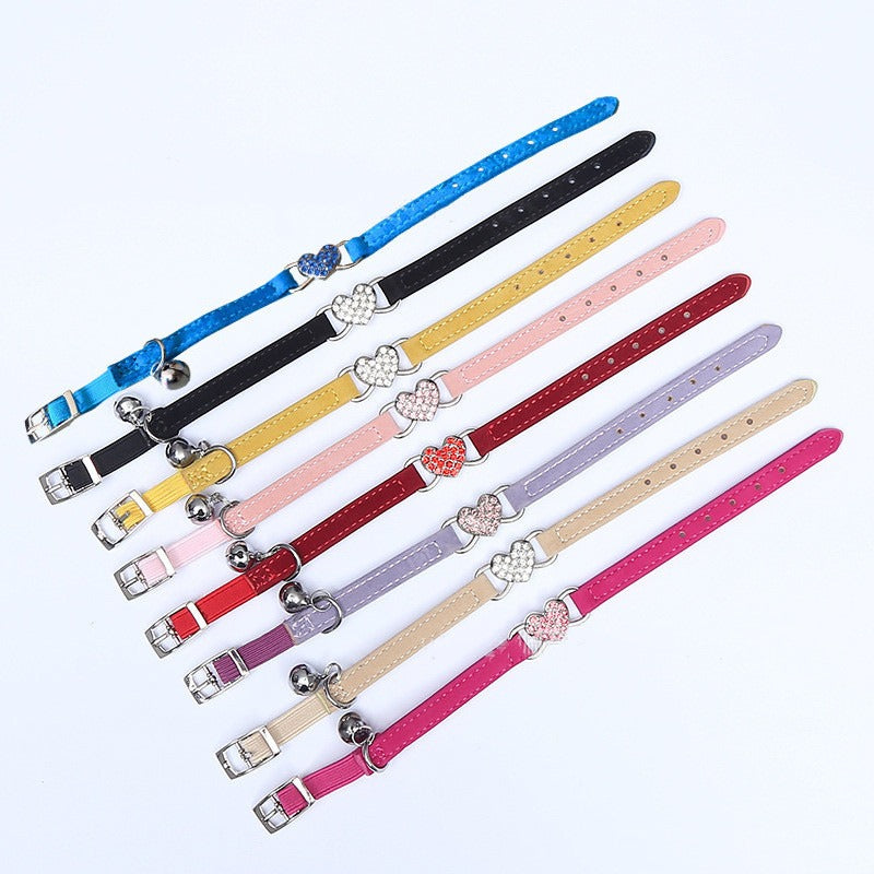 Elevate your furry friend's style with our Medium Crystal Heart Pet Collar with Bell! The sparkling crystal heart adds a touch of elegance while the bell ensures their safety. Give your pet the best of both worlds - fashion and functionality.