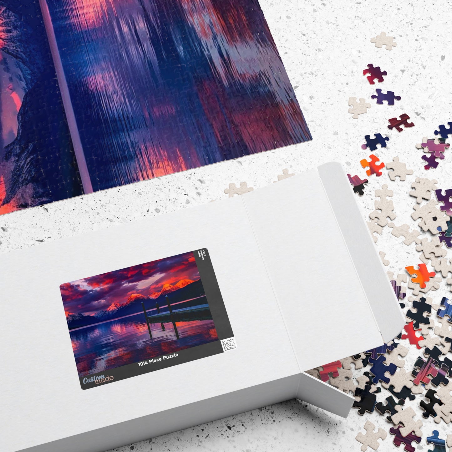 Pink Sunset at the Lake Puzzle - 110 to 1014 Pieces