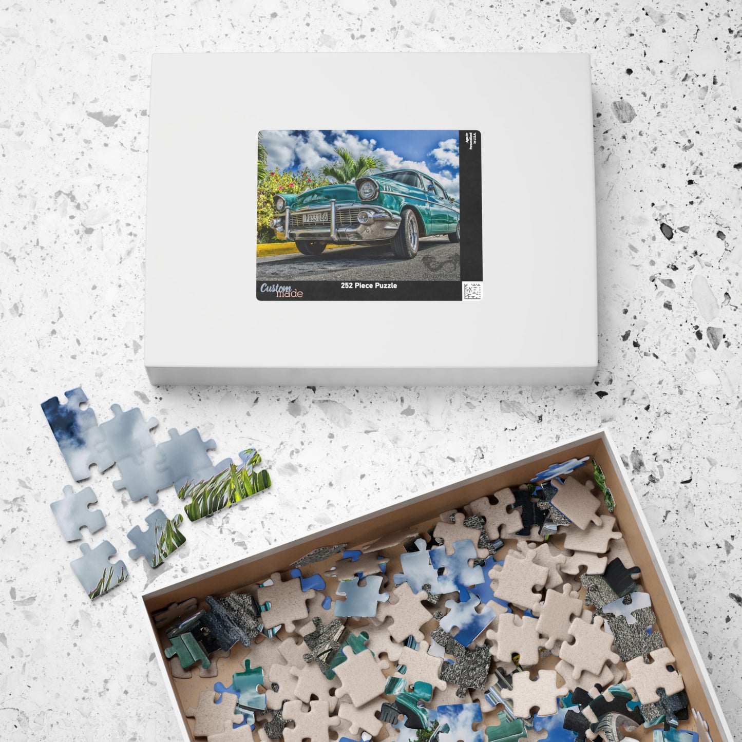 Indulge in a sophisticated puzzle experience with our Blue Classic Car Puzzle. Unleash your inner artist and immerse yourself in the world of vintage luxury. With 110 to 1014 pieces, this puzzle will challenge and delight, providing hours of elegant entertainment.