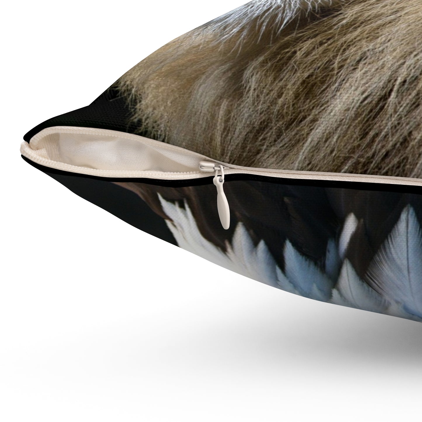 Bring the majestic beauty of the wild into your home with our Wildlife Lion & Eagle Throw Pillow. Featuring a stunning design of a lion and eagle, this throw pillow will add a touch of nature and inspiration to any room. Made with high-quality materials for ultimate comfort and durability.
