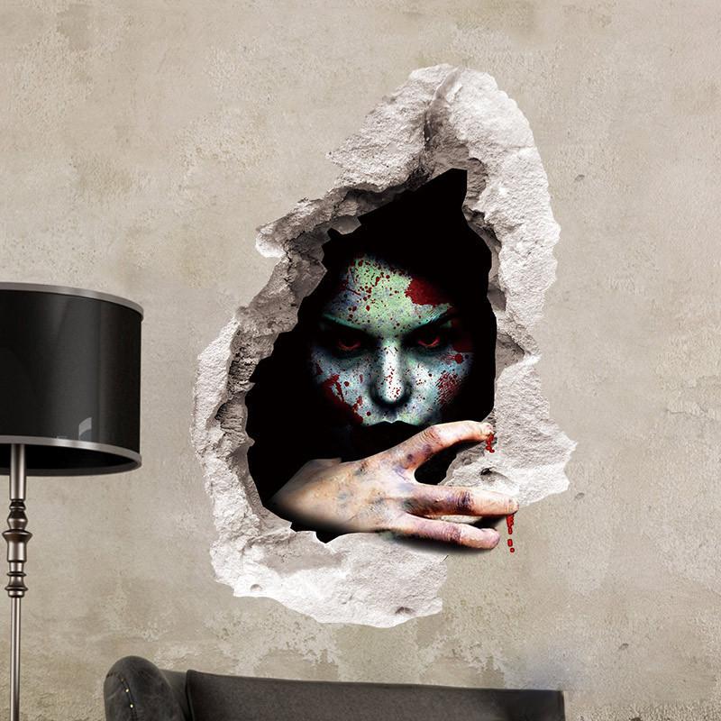 Make your Halloween decorations unforgettable with these Large Halloween Creepy 3D Bloody Broken Girl Stickers. Featuring a chilling, realistic design, they add spine-tingling depth and gore to any surface.