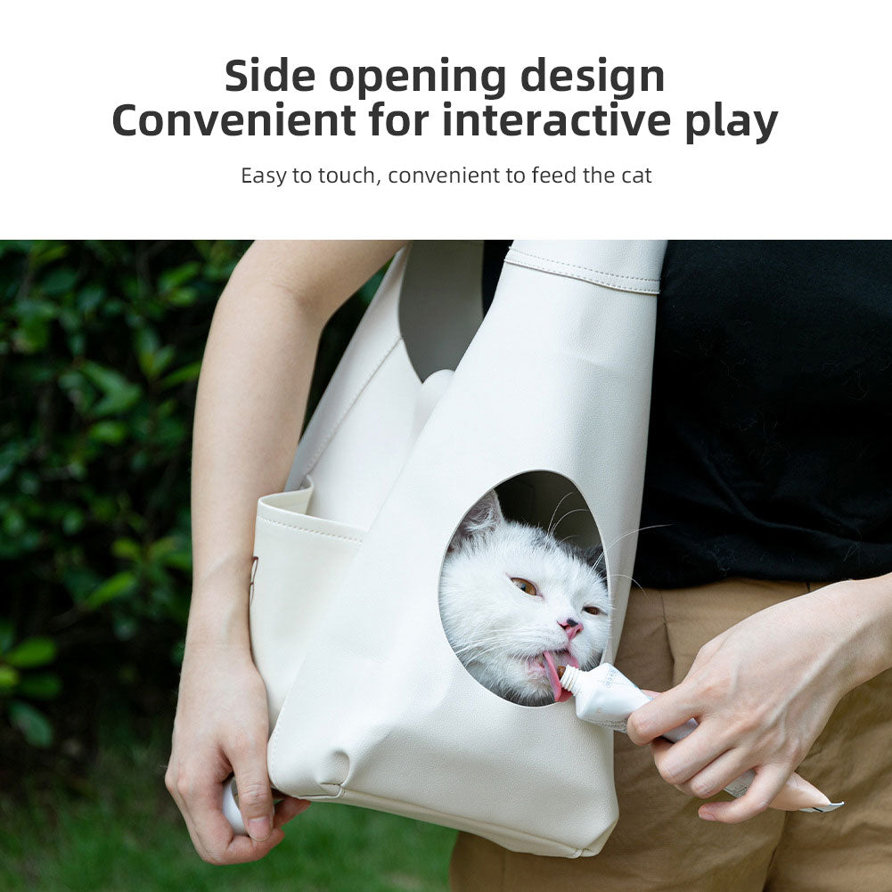 Bring your furry friend along for the ride with this comfortable, lightweight pet bag. The large size and adjustable shoulder strap make it easy to carry, making traveling with your pet a breeze.