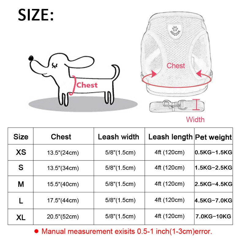 Elevate your walks with our Reflective Adjustable Breathable Harness & Leash sets. Designed for safety and comfort, the reflective material keeps your pup visible in low light while the breathable design keeps them cool. With adjustable straps, finding the perfect fit has never been easier.