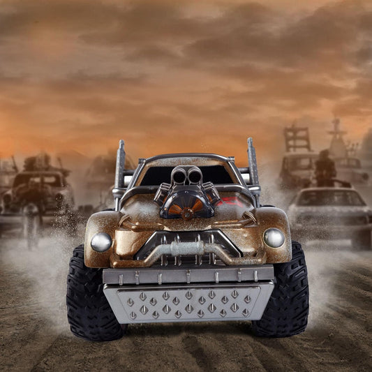 Wasteland Style 1:14 Scale 2.4GHz Model Racing Remote Control Car with Cool LED Lights and Realistic Sound, Hobby Electric RC Car Toys for Boys and Adults (Golden)